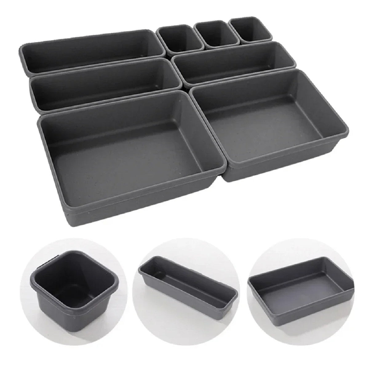 8 Pcs/set Adjustable Drawer Organizer Box