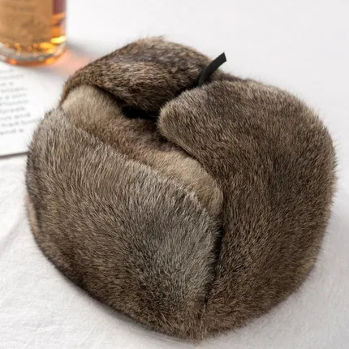 Men's Fur Bomber Hat - Winter Earflap Cap