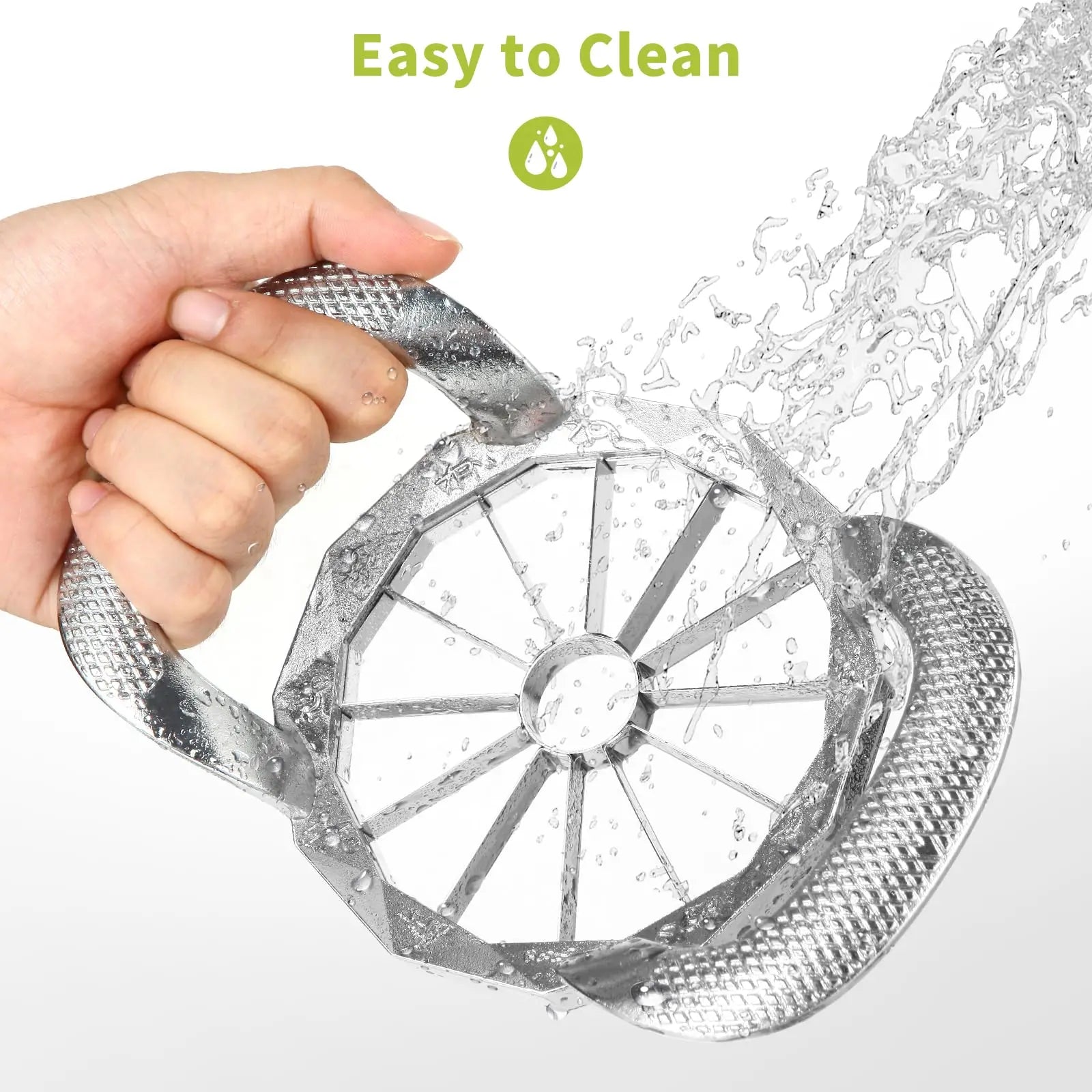 12-Blade Apple Slicer Corer - Stainless Steel Ultra-Sharp Fruit Cutter