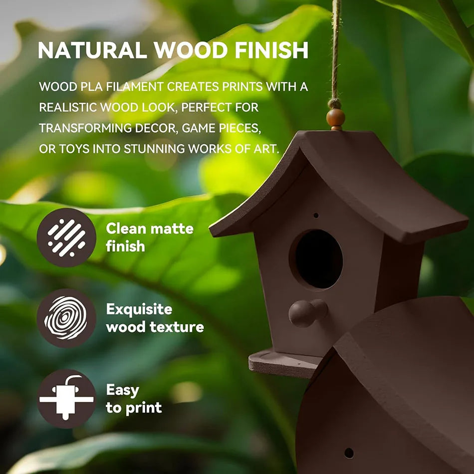 Pla Wood Filament - 0.07 in Fibres for Fdm 3D Printers