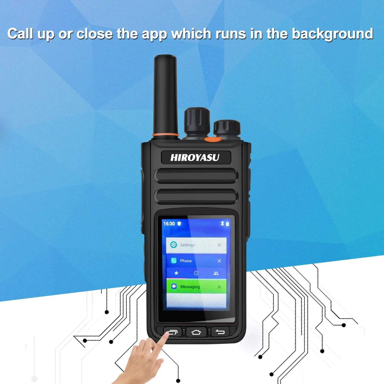Hi-B8 4G Poc Walkie Talkie - Android 9.0 Touchscreen Radio with WiFi GPS and FM