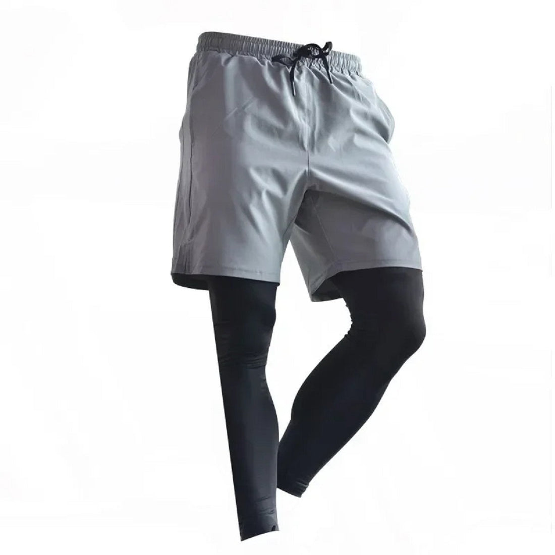 Men's 2-In-1 Running Pants - Gym Workout Training Athletic