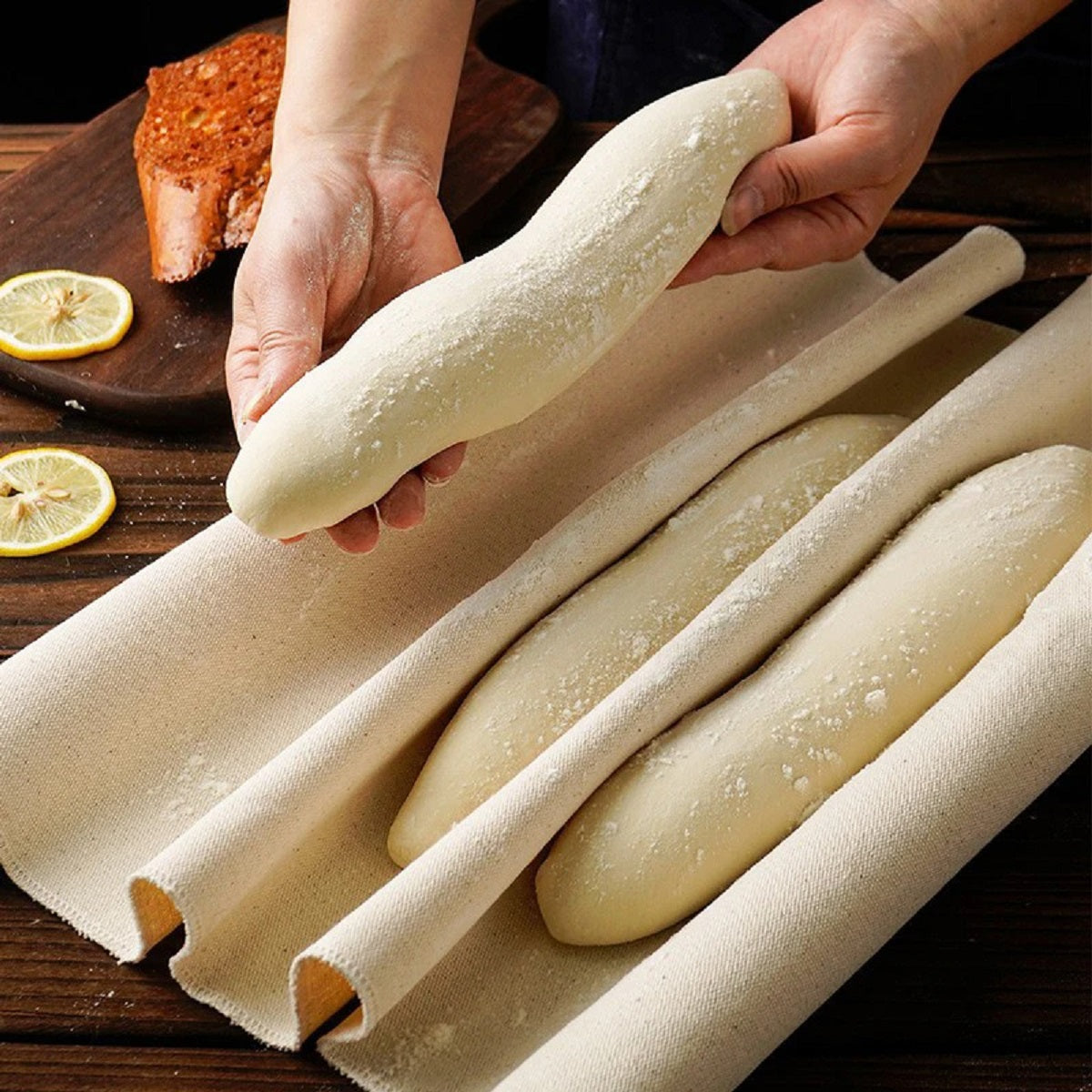 Linen Dough Proofing Cloth - Pastry Couche for French Bread and Baking