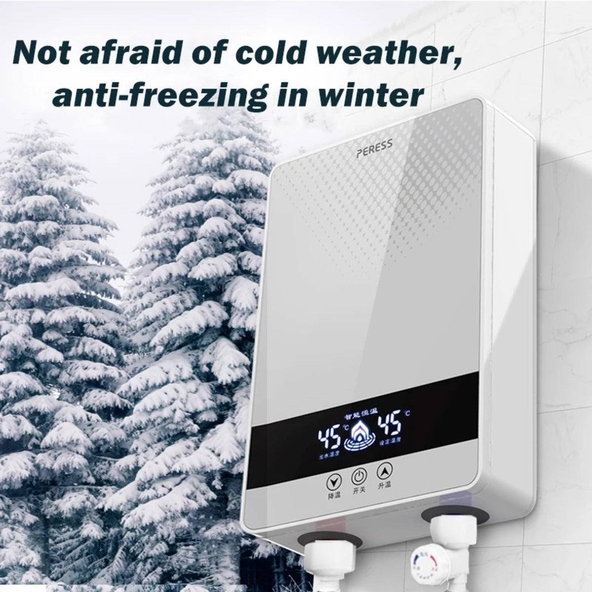 Instant Electric Tankless Water Heater - Bathroom & Shower with Automatic Temperature Control