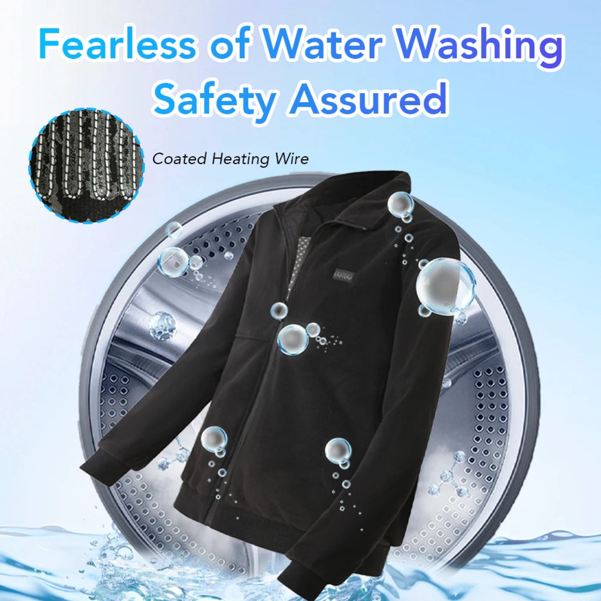 Graphene Heated Fleece Jacket - 8-Zone USB Smart Electric Winter Coat