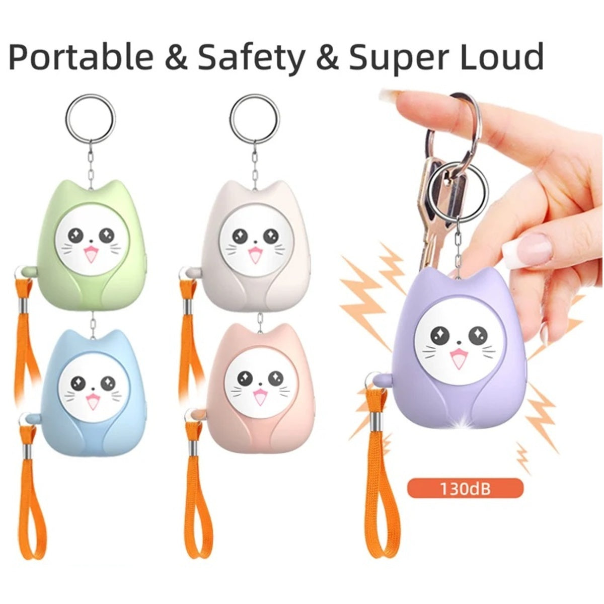 Personal Safety Alarm - Self-Defence Siren Keychain for Women & Girls