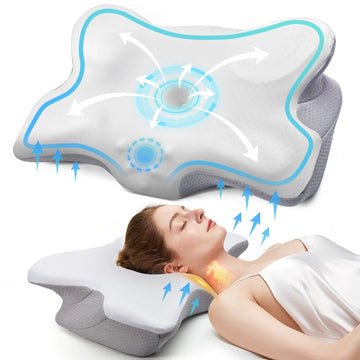 Odorless Orthopedic Memory Foam Pillow - Ergonomic Neck and Shoulder Support
