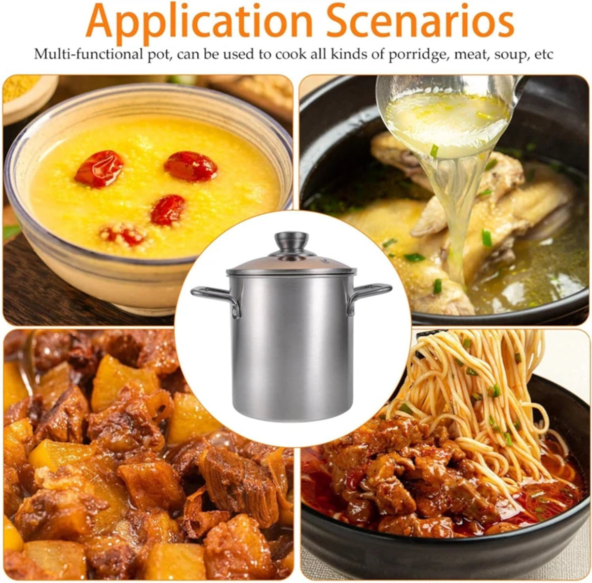 3.2 qt Stainless Steel Deep Fryer Pot - Tempura with Basket Lid and Tongs
