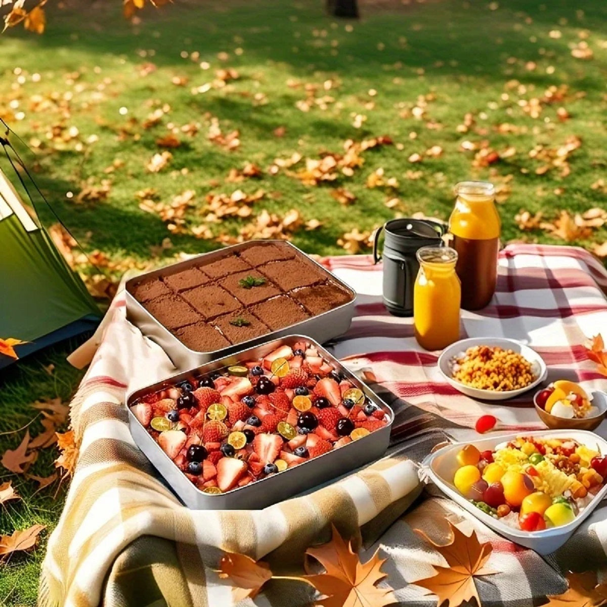 3-Piece Stainless Steel Food Container Set