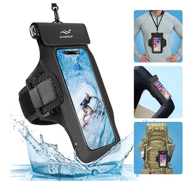 Waterproof Phone Armband Pouch - Case with Detachable Strap