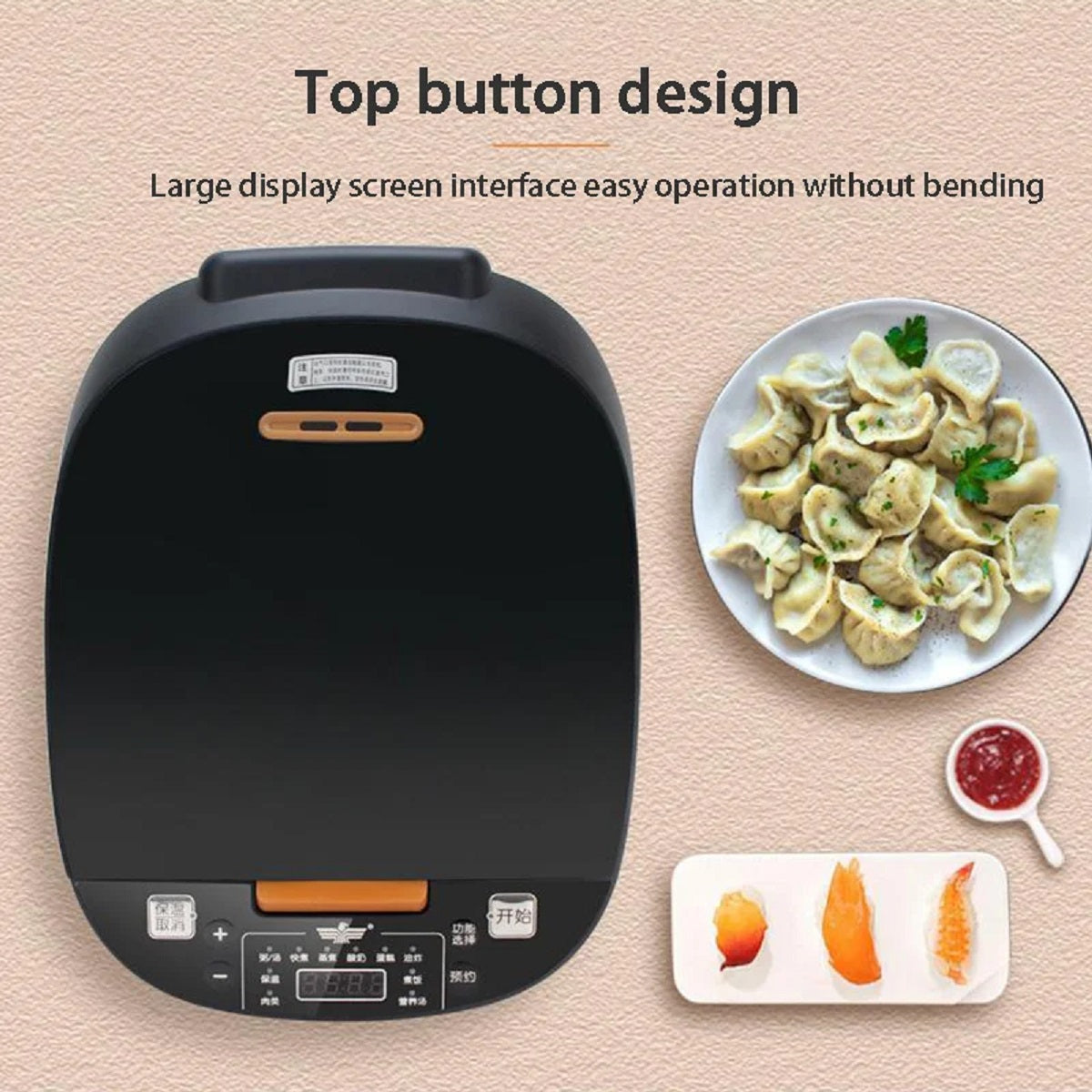 5 qt Electric Rice Cooker - Multi-Functional Steamer with Non-Stick Pot and LCD Display