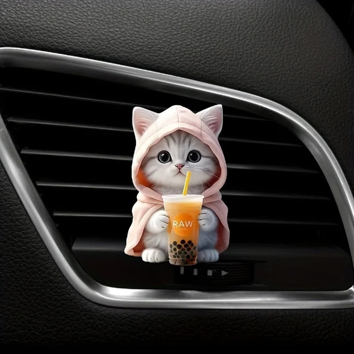 Cat Car Aromatherapy Clip - Cute Acrylic Vent Freshener