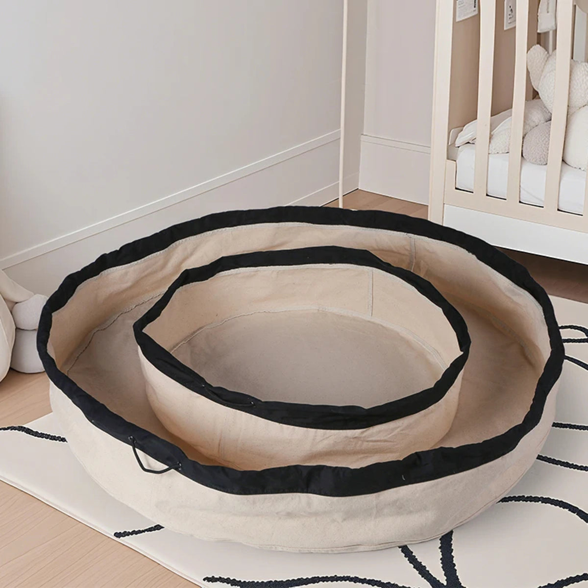 Toy Storage Bag and Play Mat - Portable Drawstring Organizer for Kids' Toys