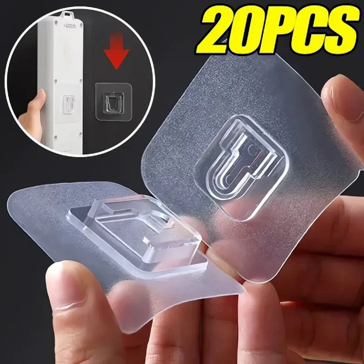 Double Sided Adhesive Wall Hooks Transparent