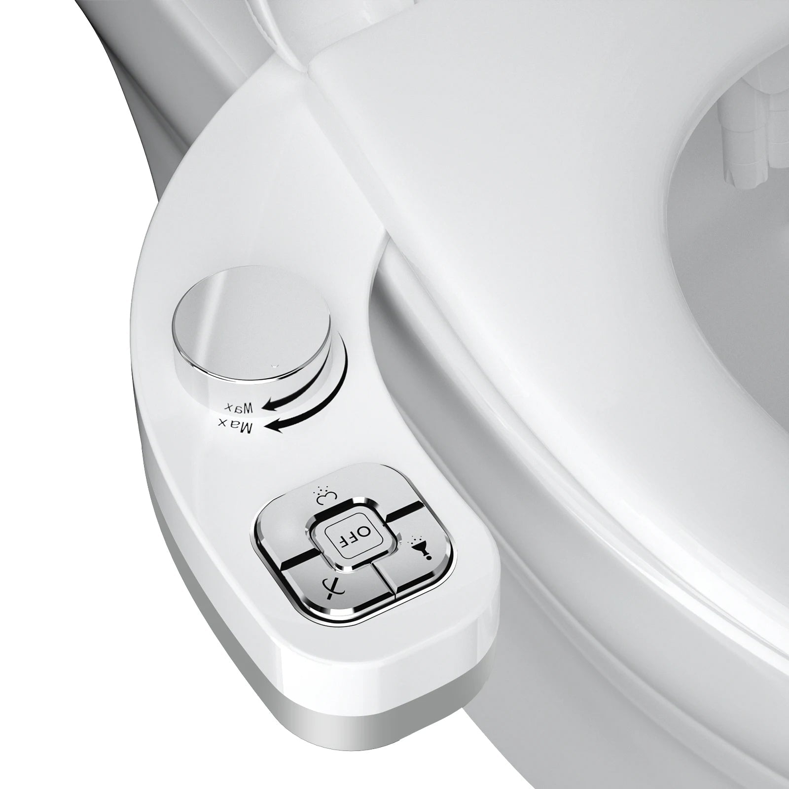 Non-Electric Bidet Attachment - Dual Nozzle Toilet Sprayer with Self-Cleaning