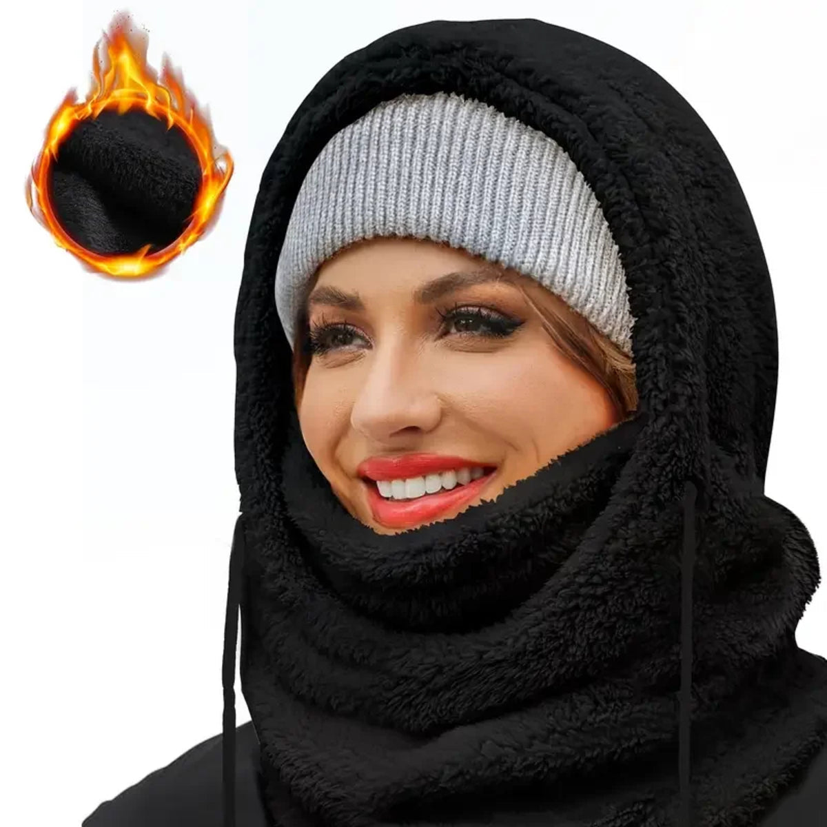 Winter Warm Thermal Balaclava Face Mask - Windproof Fleece Ski Hood Neck Cover