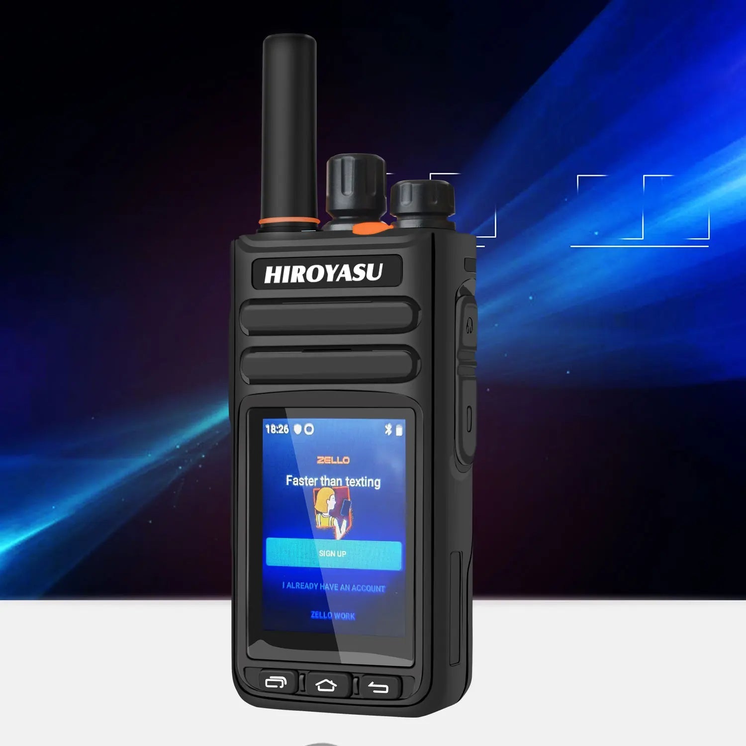 Hi-B8 4G Poc Walkie Talkie - Android 9.0 Touchscreen Radio with WiFi GPS and FM