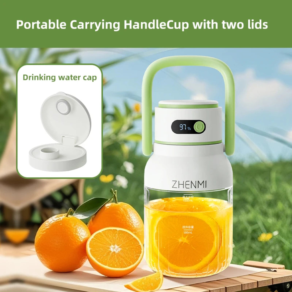 Portable Juicer Blender - 33 Oz Vessel Usb-c Rechargeable Easy-To-Clean Smoothie Maker