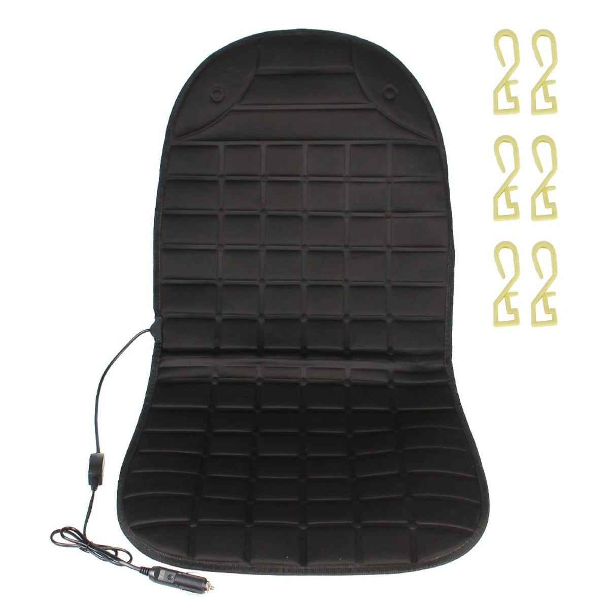 12V Heated Seat Cushion - Electric Winter Car Warmer with Universal Fit