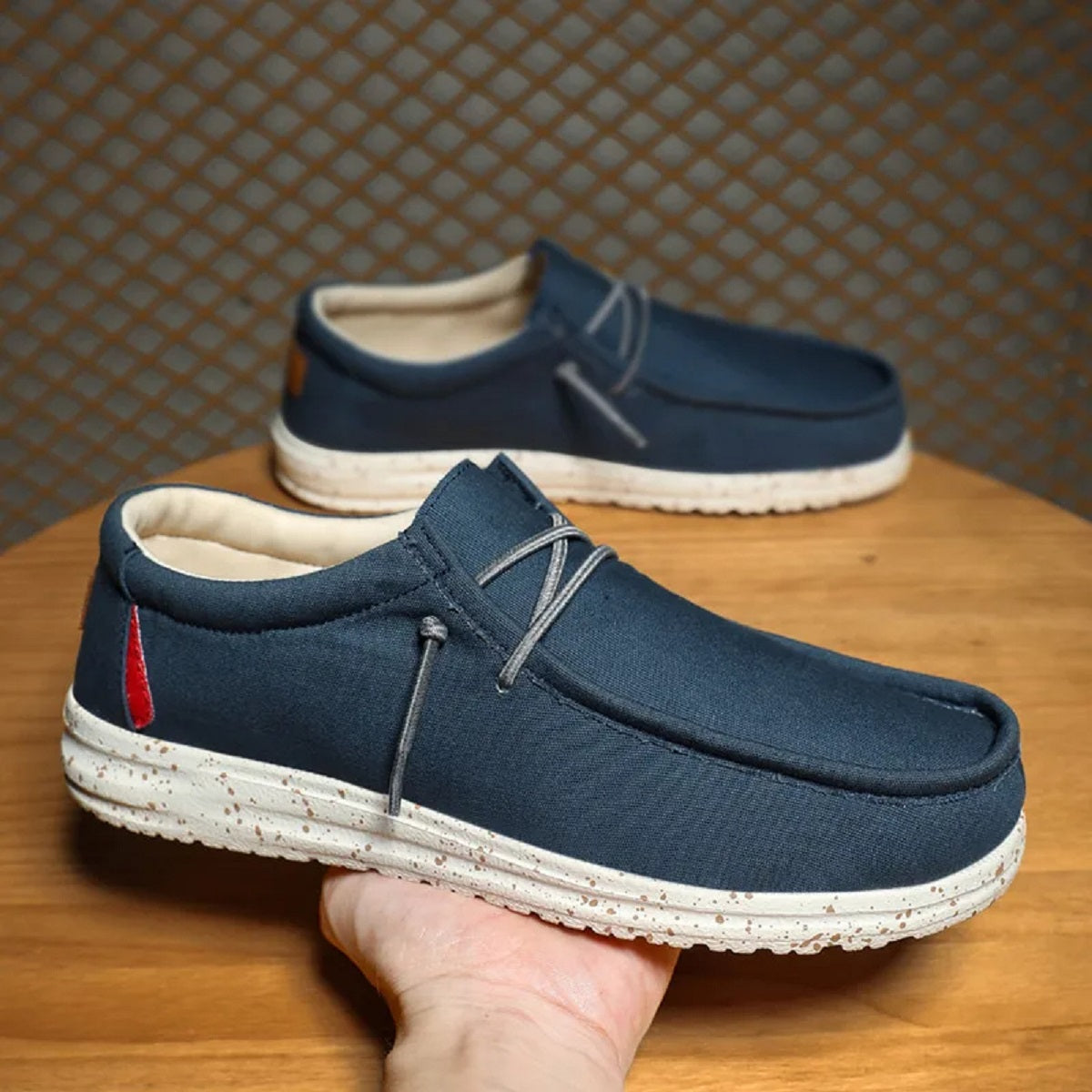 Men's Casual Canvas Loafers - Lightweight Breathable Driving and Boat Shoes