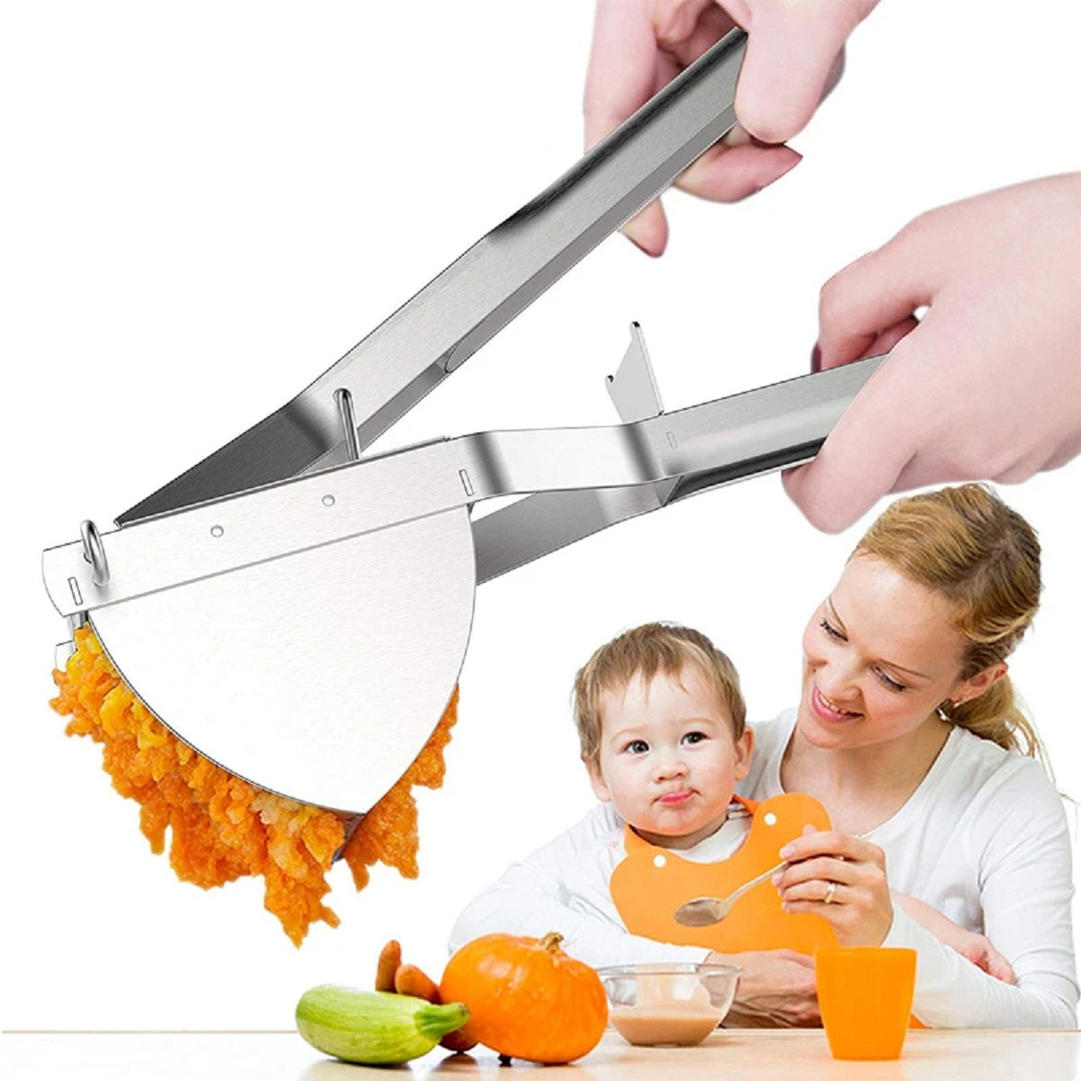 Potato Ricer Stainless Steel Masher Food Fruit Vegetable Juicer