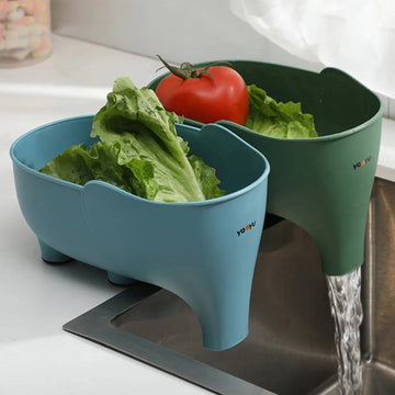 Elephant Sink Strainer - Hanging Fruit and Vegetable Washing Basket