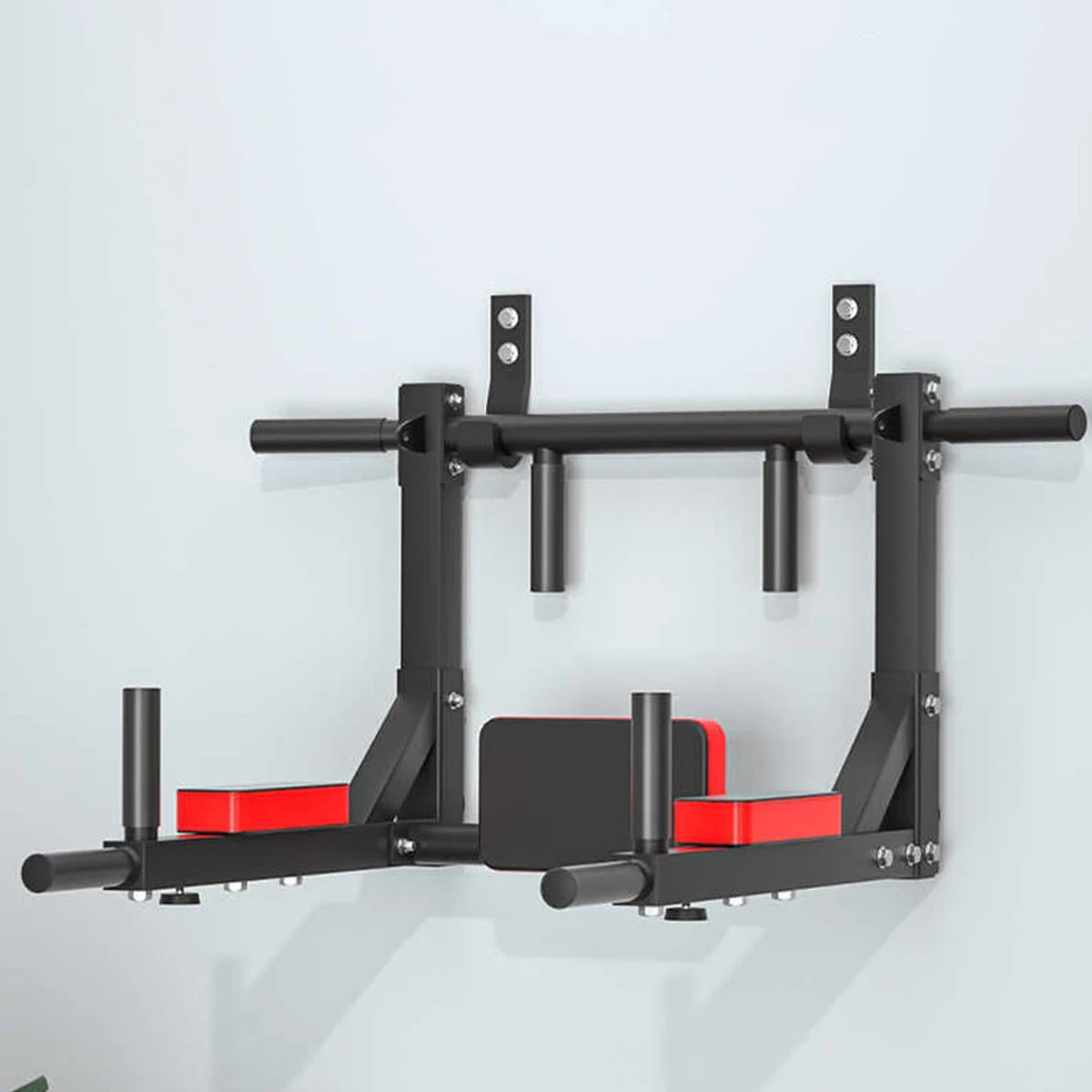 Wall-Mounted Pull-Up Bar - Heavy-Duty Steel Chin-Up Dip Station for Indoor Workouts