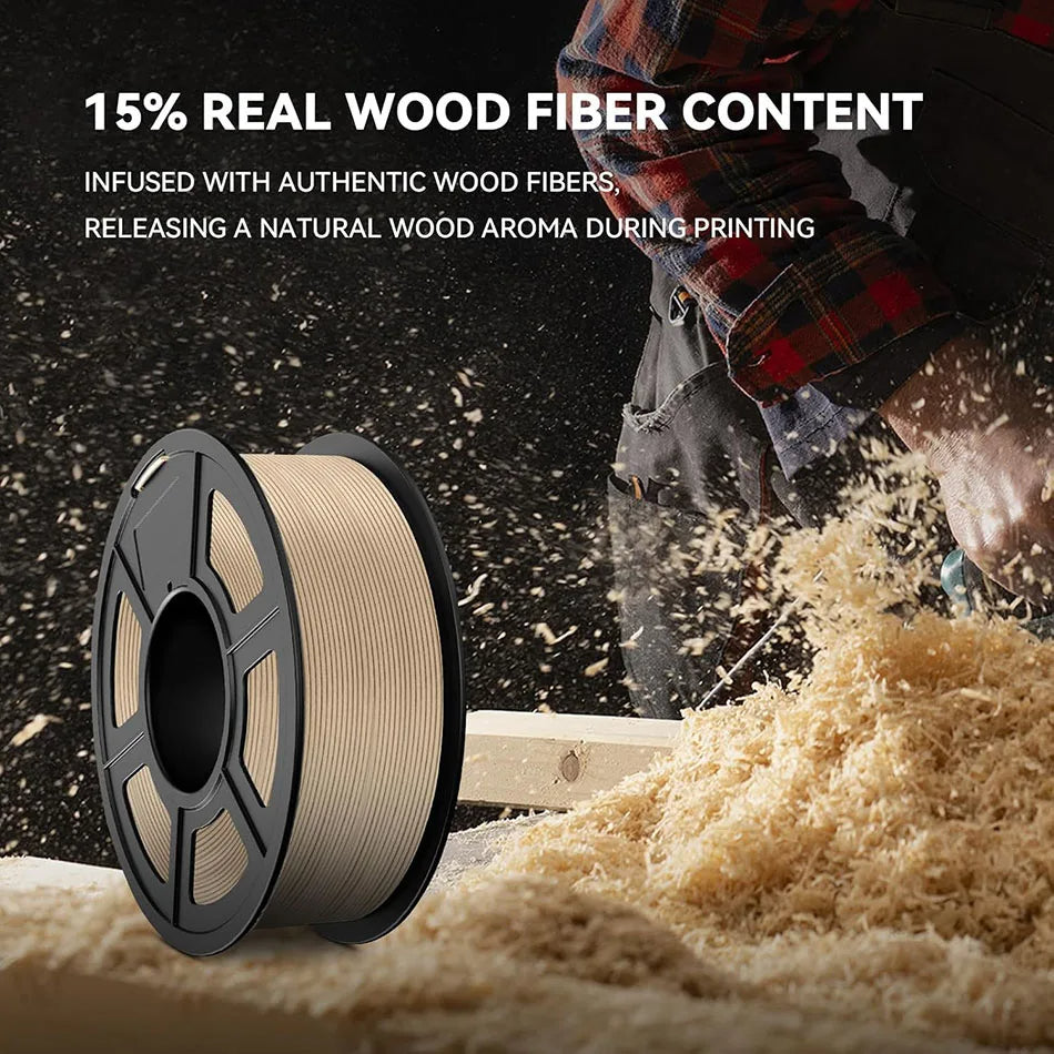 Pla Wood Filament - 0.07 in Fibres for Fdm 3D Printers