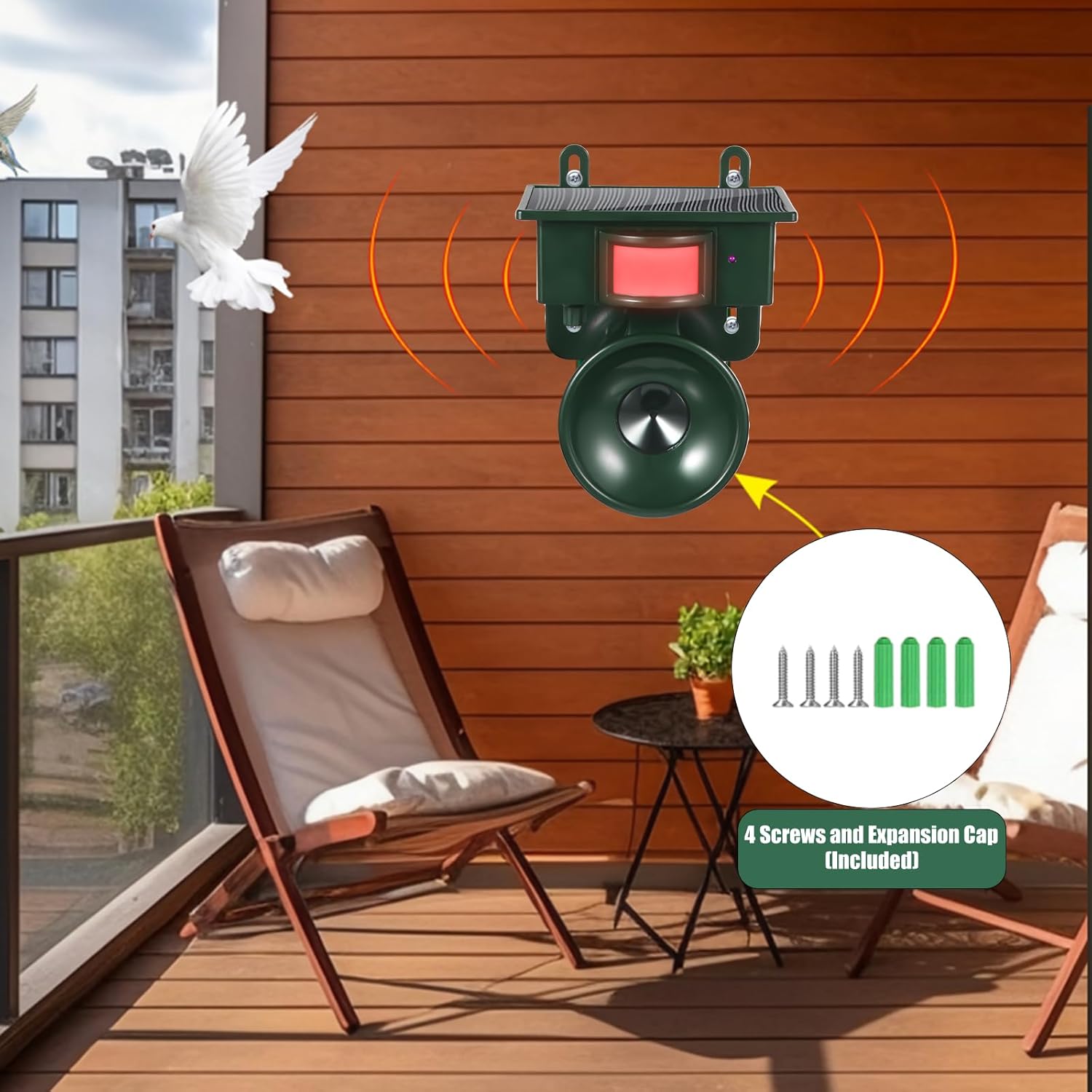 Solar Ultrasonic Animal Repellent - Motion-Activated Outdoor Pest Deterrent