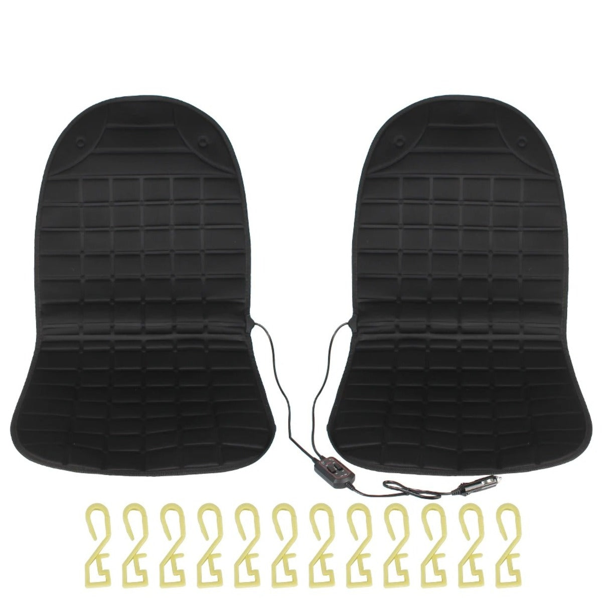 12V Heated Seat Cushion - Electric Winter Car Warmer with Universal Fit