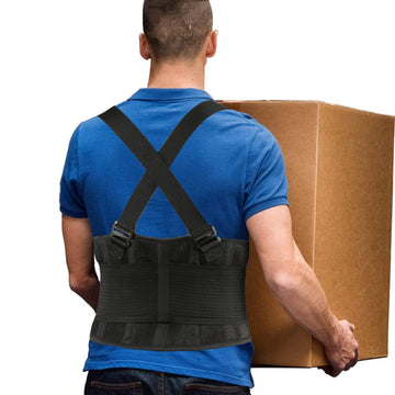 Back Support Belt - Adjustable Lumbar Brace for Heavy Lifting and Lower Pain Relief
