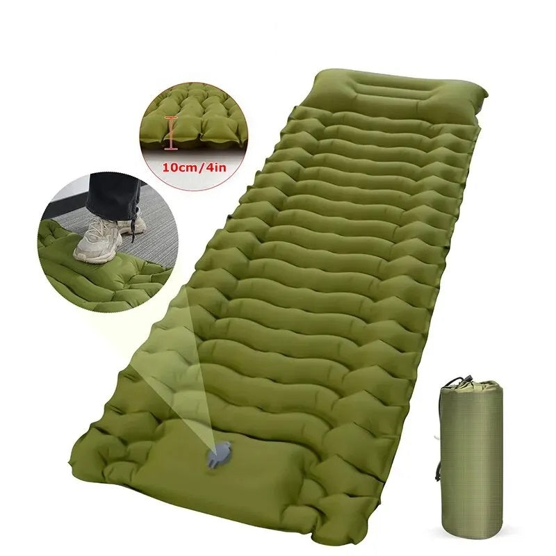 Outdoor Inflatable Camping Mattress - Thick Sleeping Pad