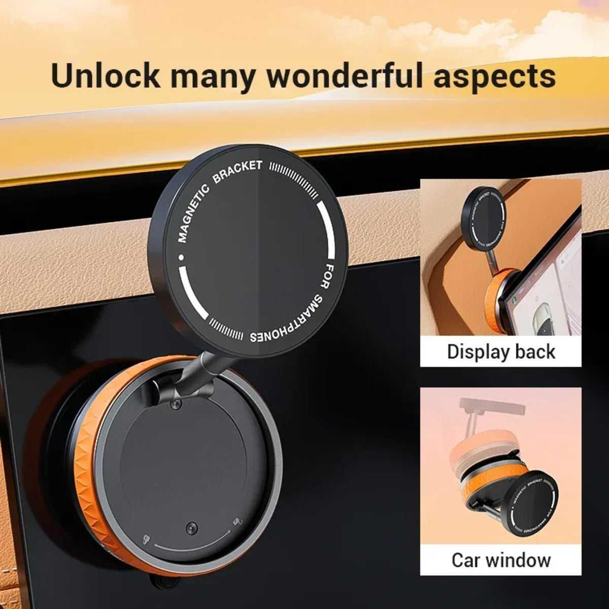 360° Magnetic Suction Cup Phone Holder - Universal Folding Stand