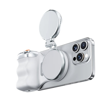 Magnetic Phone Camera Grip - Remote Shutter Handle and Holder