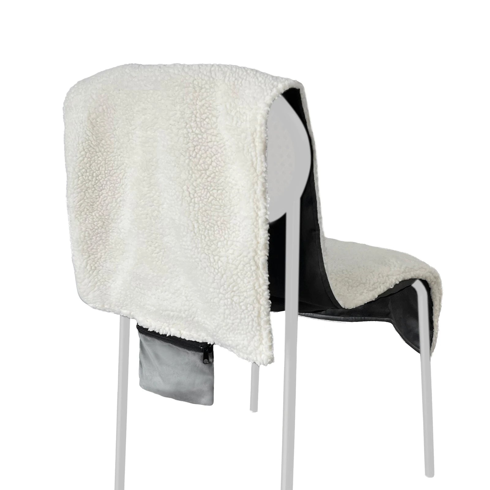 Electric Heated Sherpa Seat Pad - Adjustable Temperature Chair & Sofa Mat