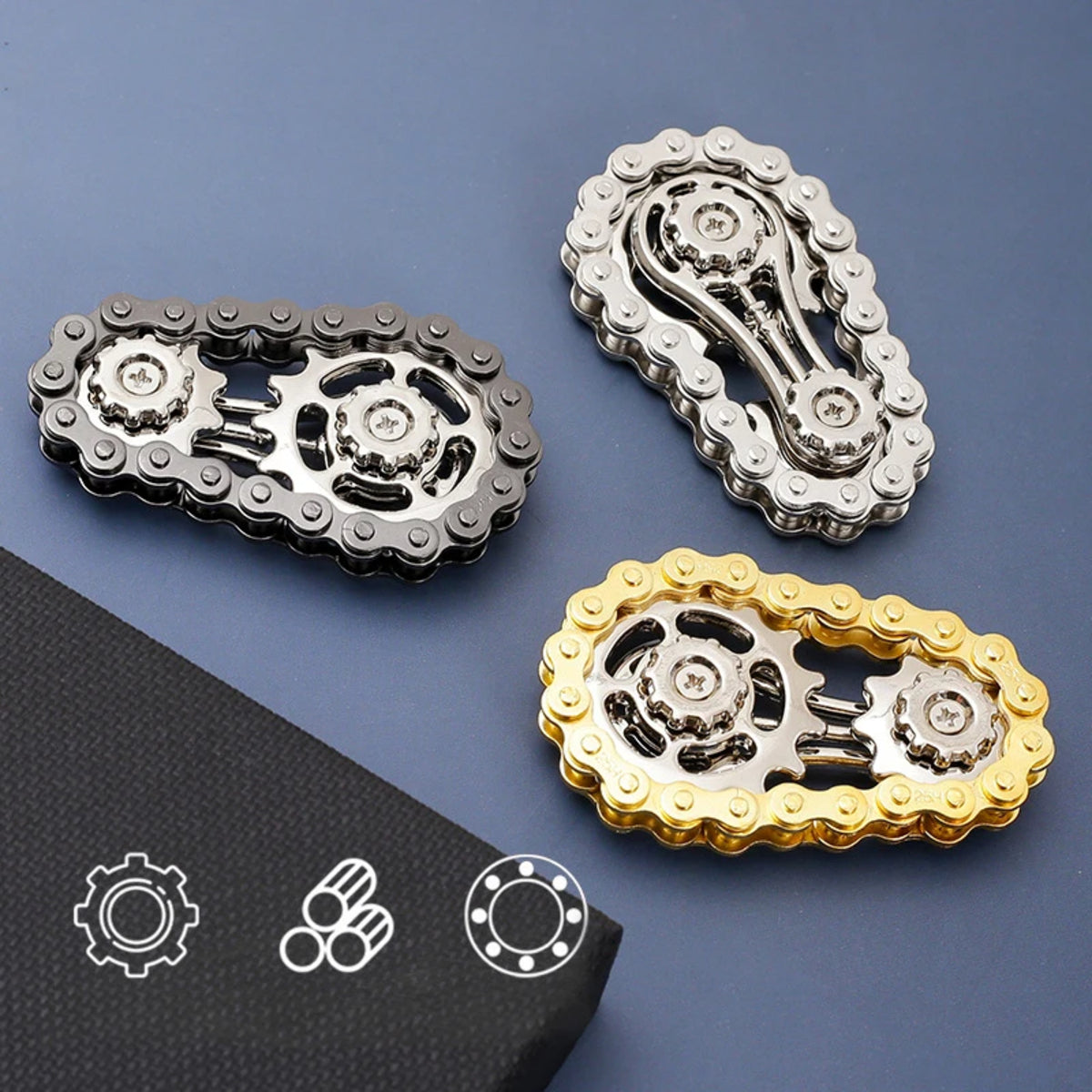 Metal Sprocket Flywheel Fidget Spinner - Anxiety Relief for Adults and Kids