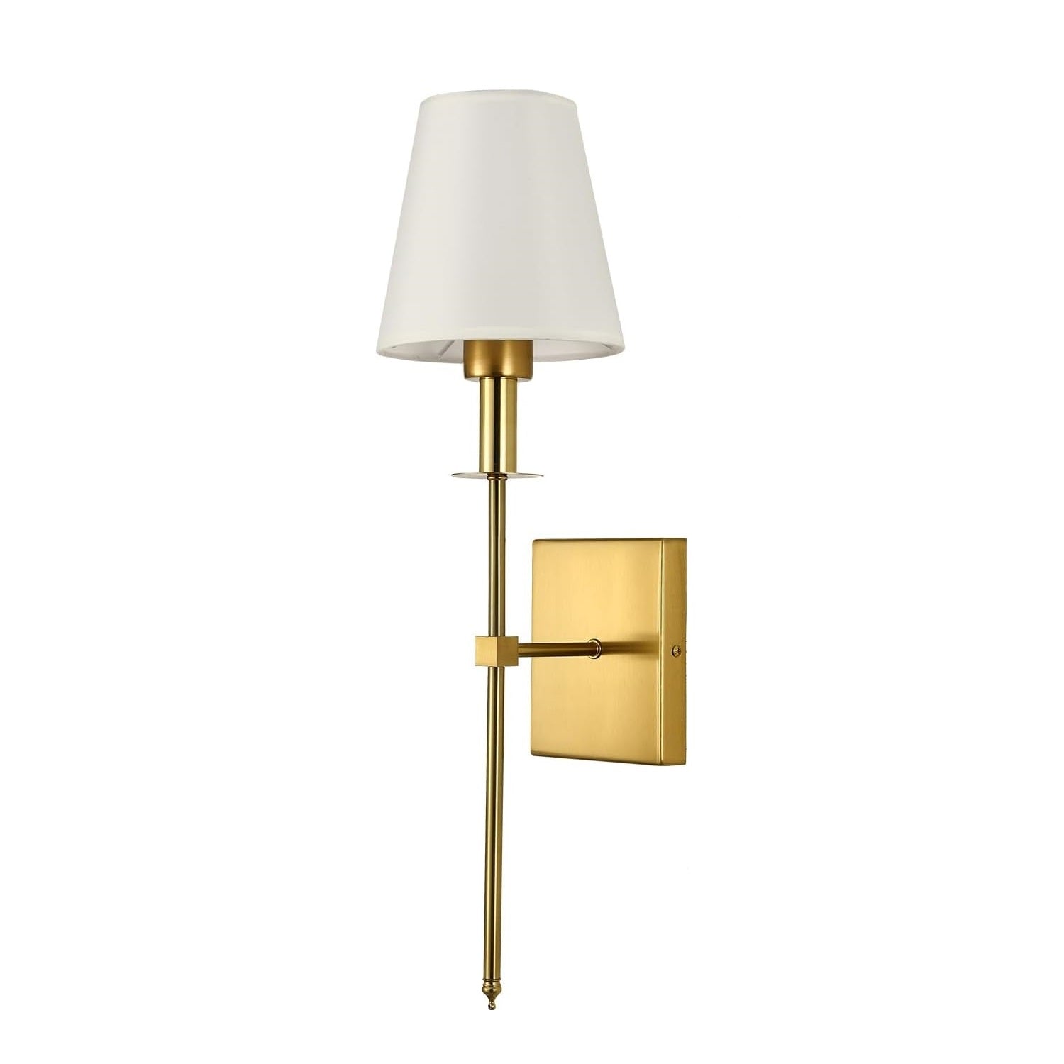 Vintage Industrial Wall Lamps with White Fabric Shade