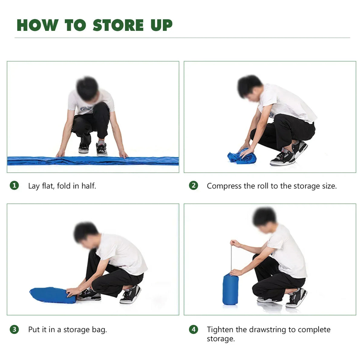 Self-Inflating Camping Mattress - Ultralight Air Mat with Built-In Pump