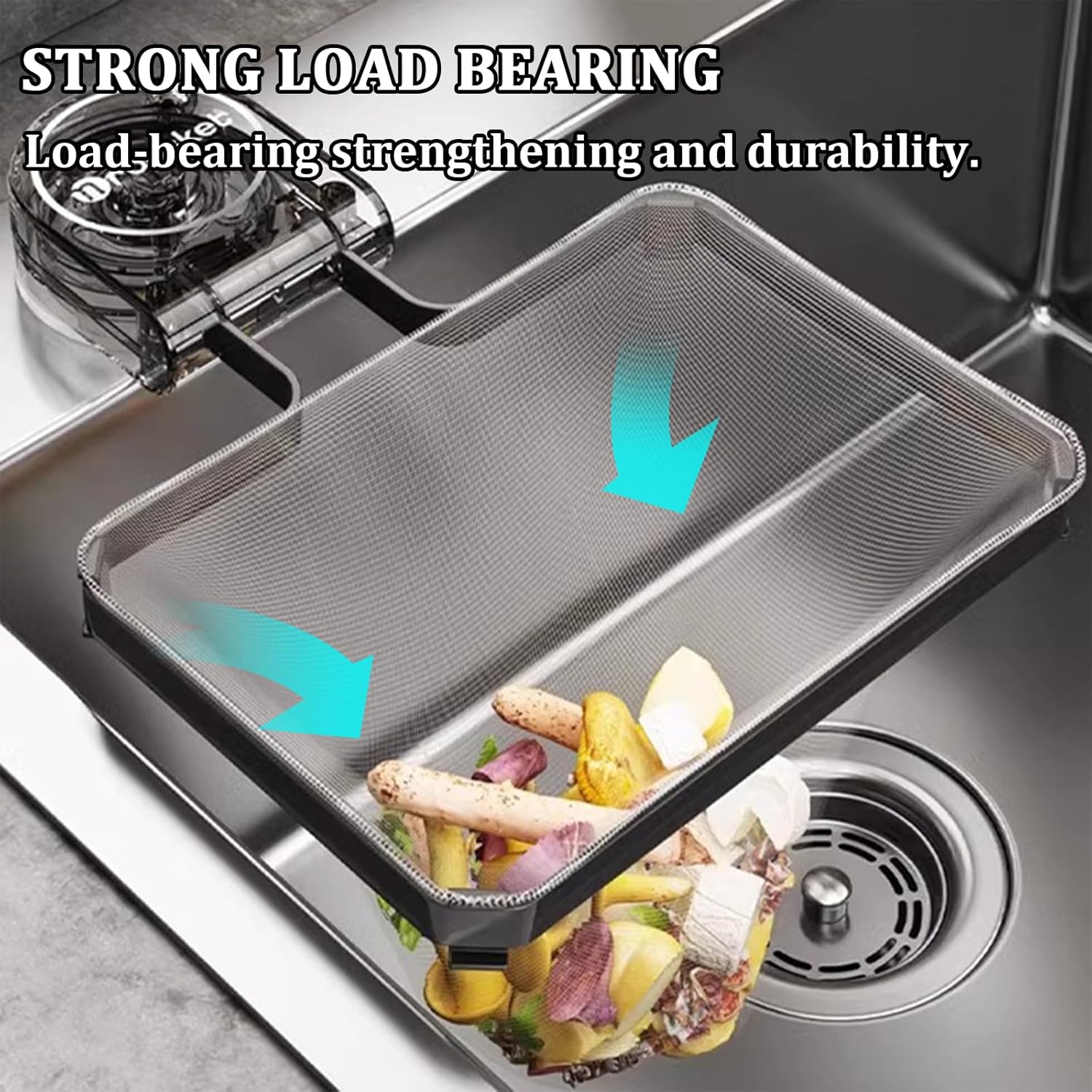 Kitchen Sink Filter Rack - Suction Cup Drain