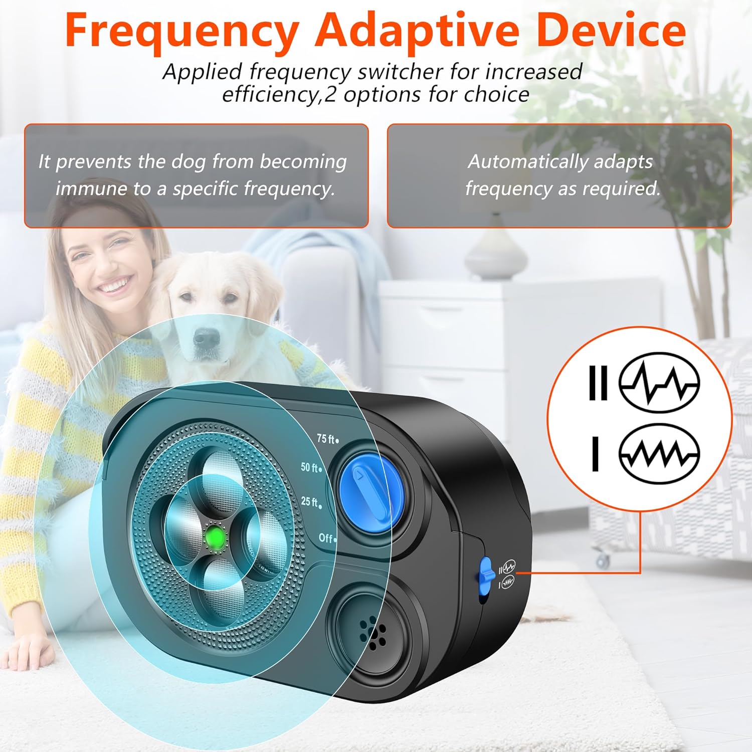 Ultrasonic Dog Bark Control Device - Automatic Deterrent for Training