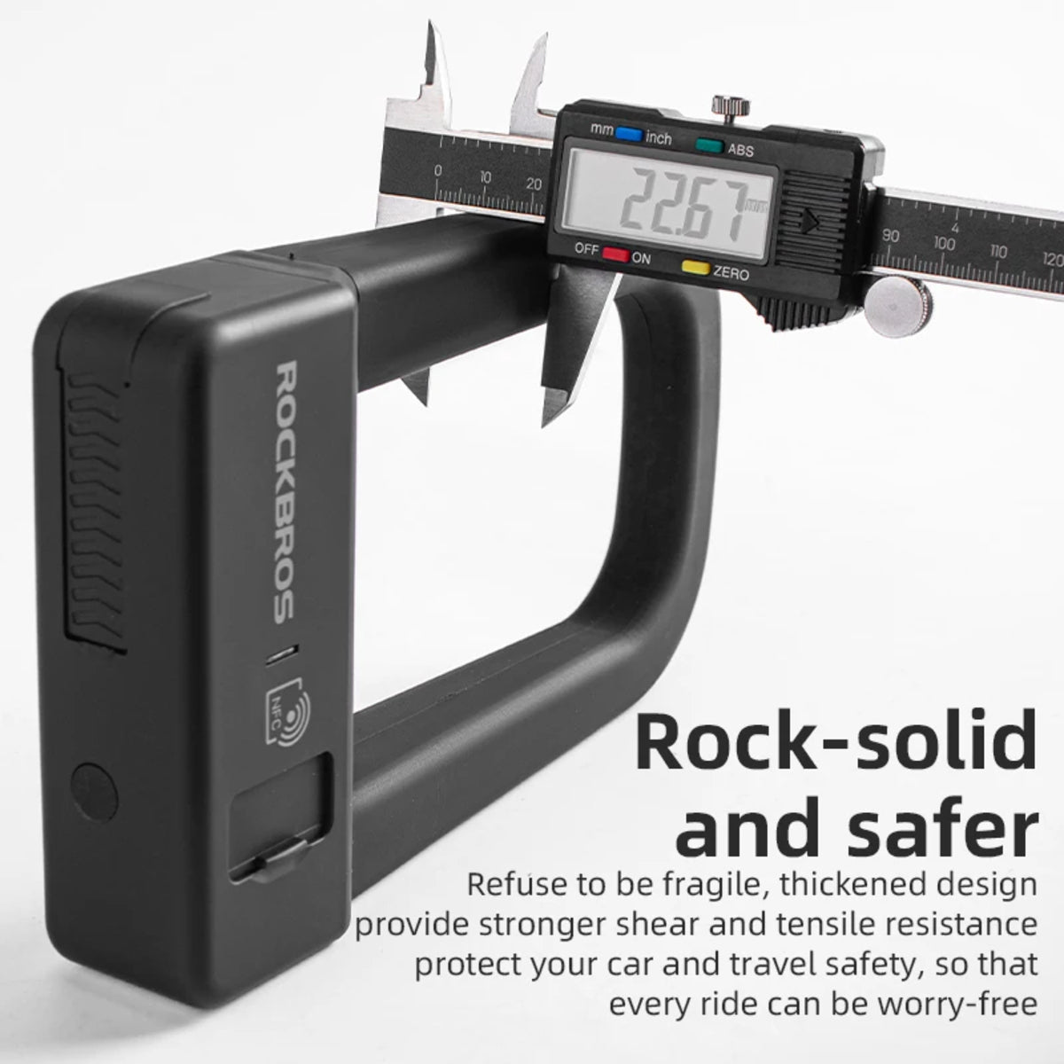 Smart Bike Lock - NFC U-Shape Aluminium Alloy Waterproof Anti-Theft