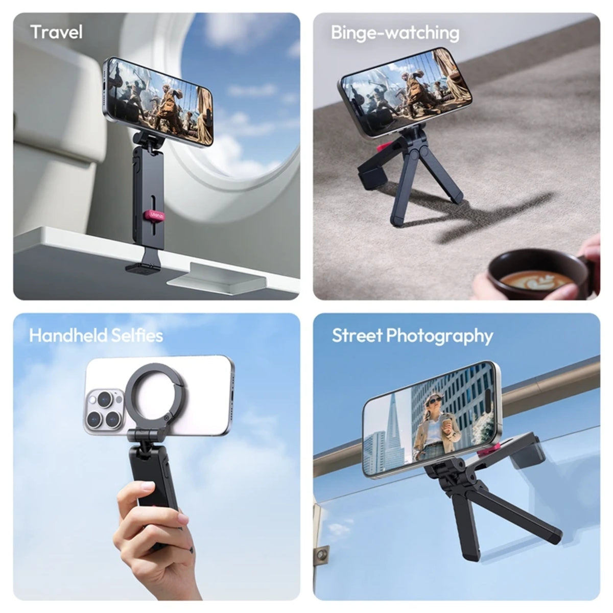 360° Phone Holder Mount - MagSafe Adjustable Tripod Clamp for iPhone