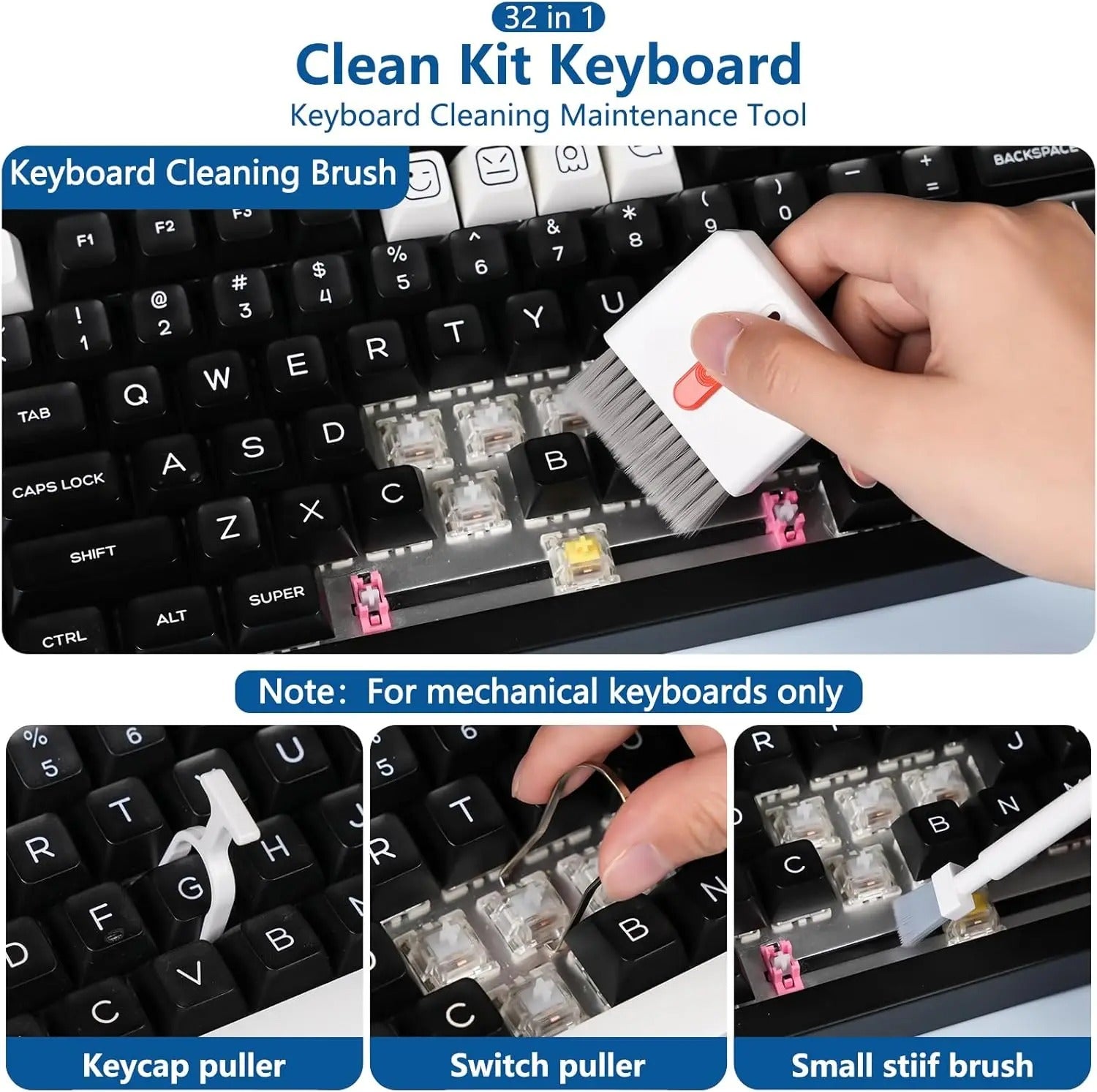 32-In-1 Electronics Cleaning Kit - Laptop Phone Keyboard and Headphones