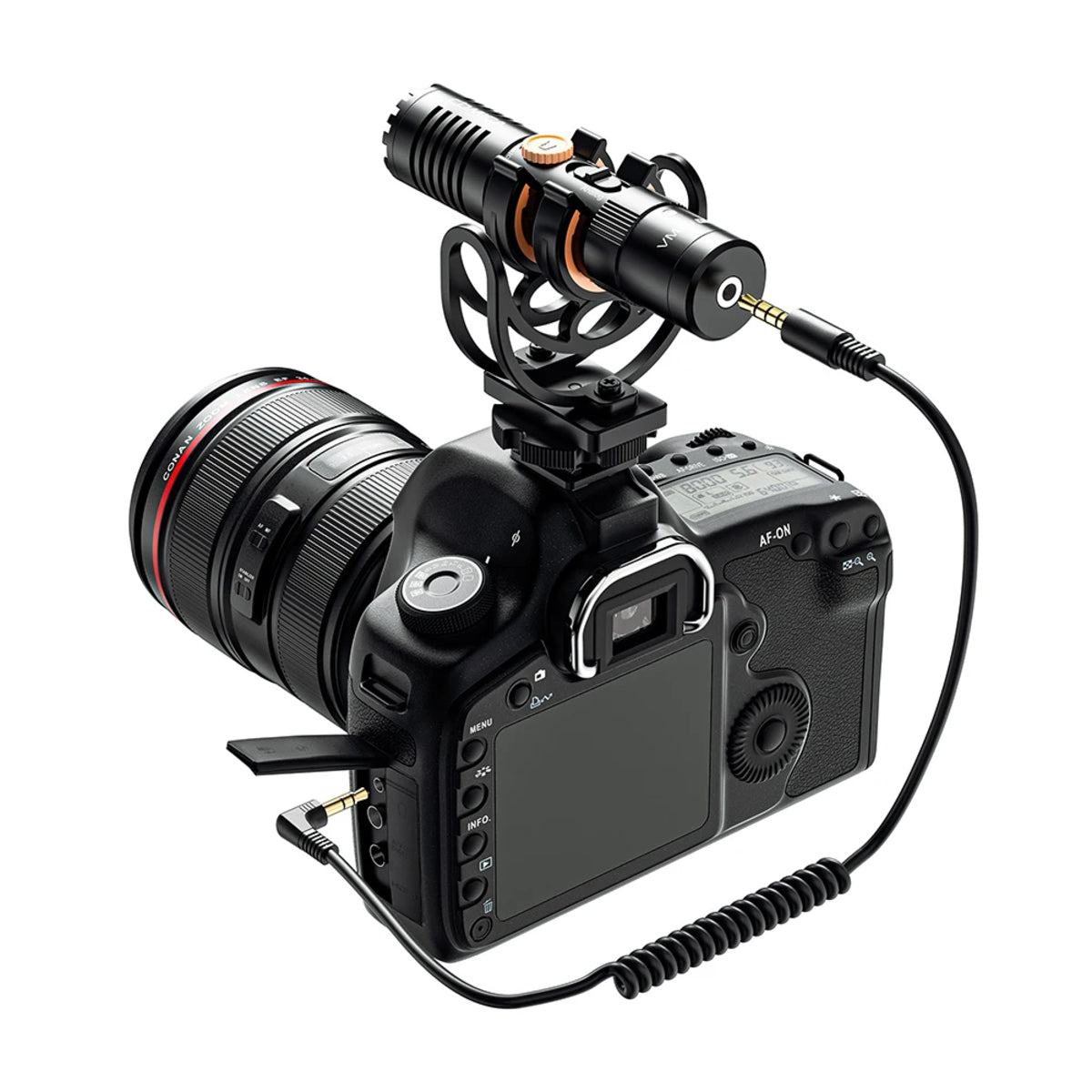 Pro Shotgun Microphone - On-Camera Cardioid Mic with Shock Mount