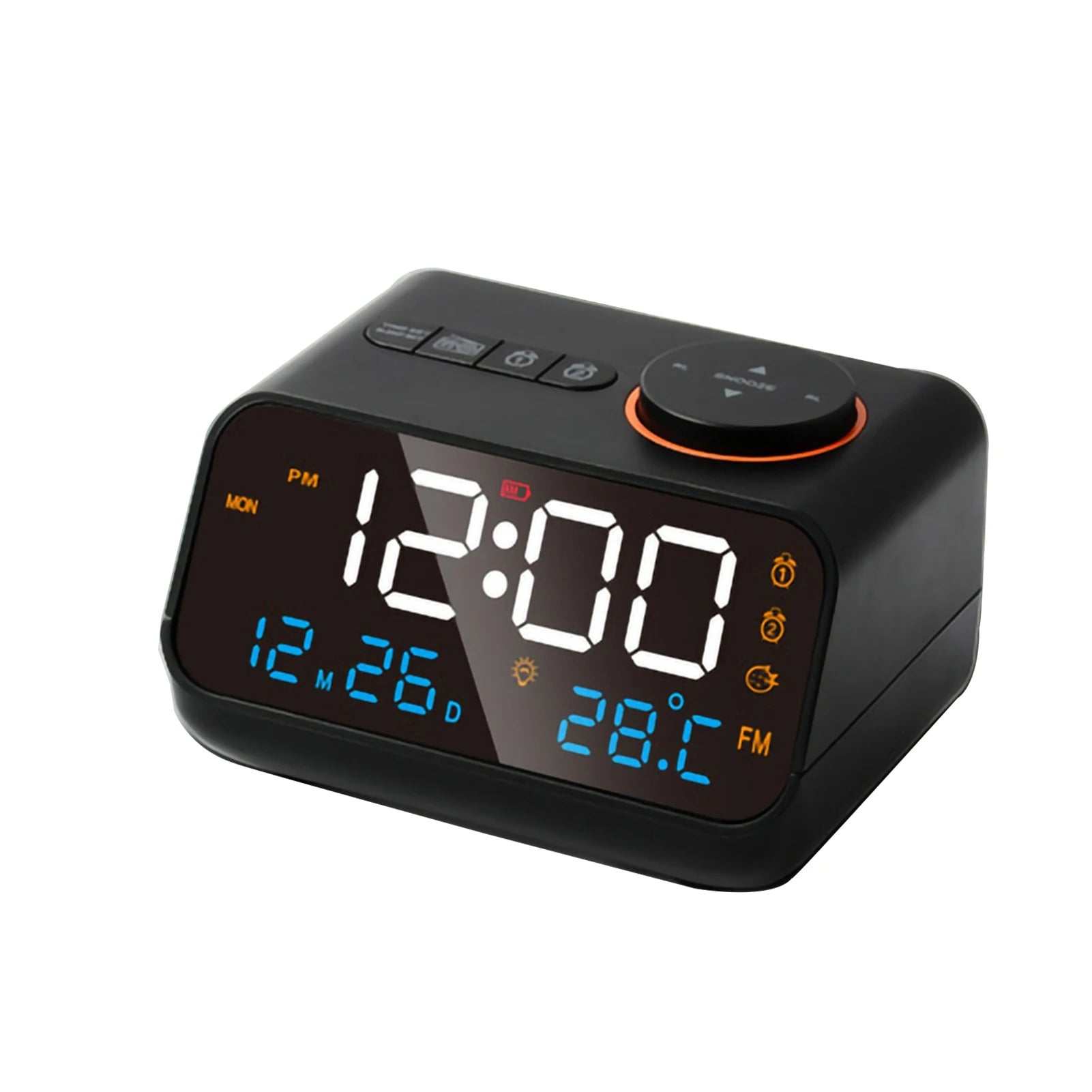 Modern LED FM Alarm Clock - Digital Bedside with Calendar Display