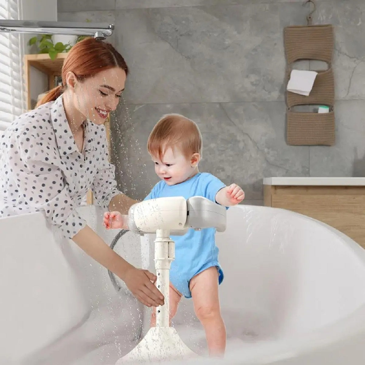 Adjustable Baby Shower Rack - Foldable Anti-Slip Bath Support