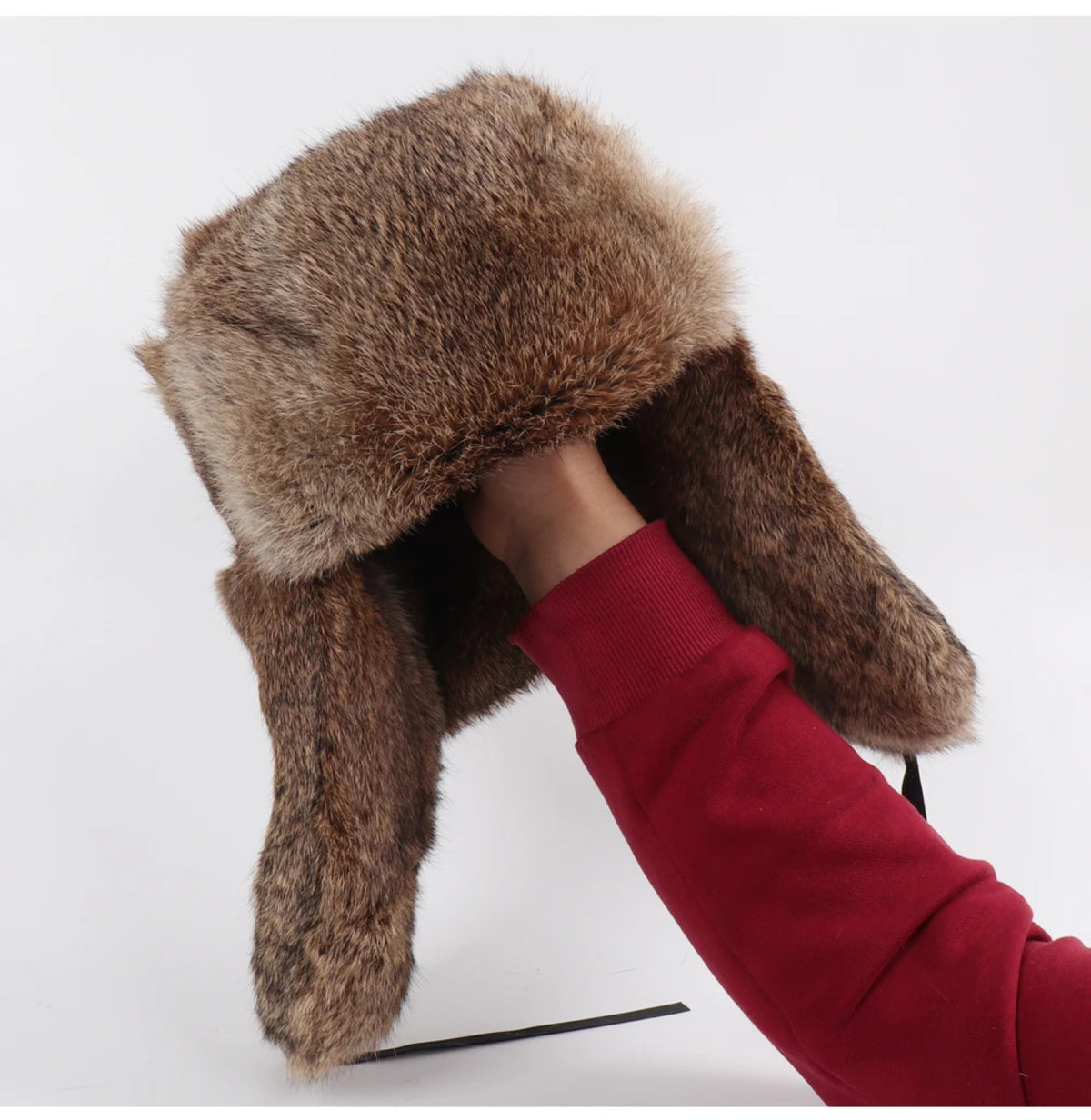 Men's Fur Bomber Hat - Winter Earflap Cap