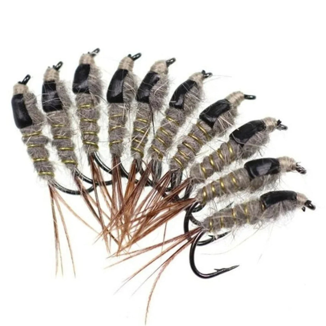 Trout Fly Fishing Lure Set - 32-112 Pcs Dry Wet Flies with Fly Box