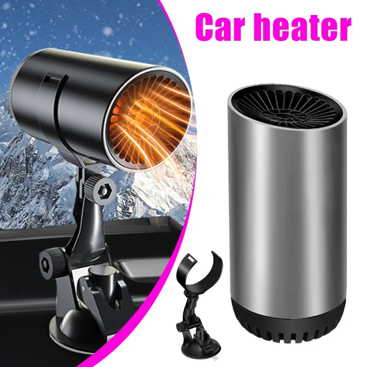 12V Portable Car Heater - Windshield Defroster and Defogger for Winter