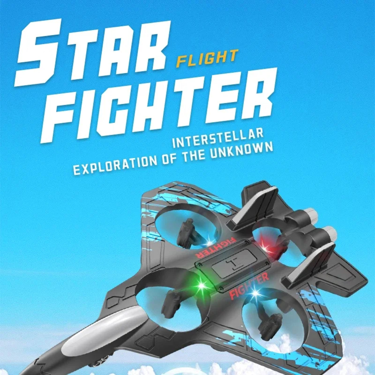 2.4G RC Foam Glider Aircraft - Remote Control Stunt Plane with LED Lights
